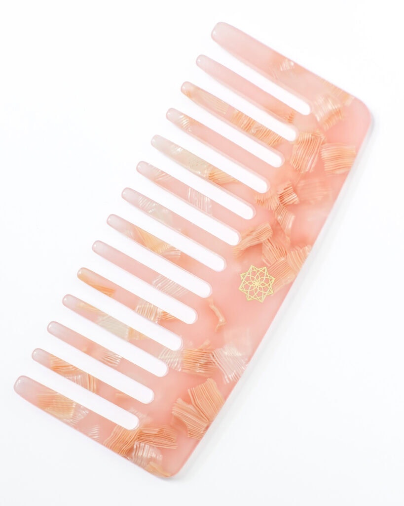 Zierkamm in Rosa für Haare, ideal für Frisuren und Styling, dekoratives Haaraccessoire, Handgefertigt.