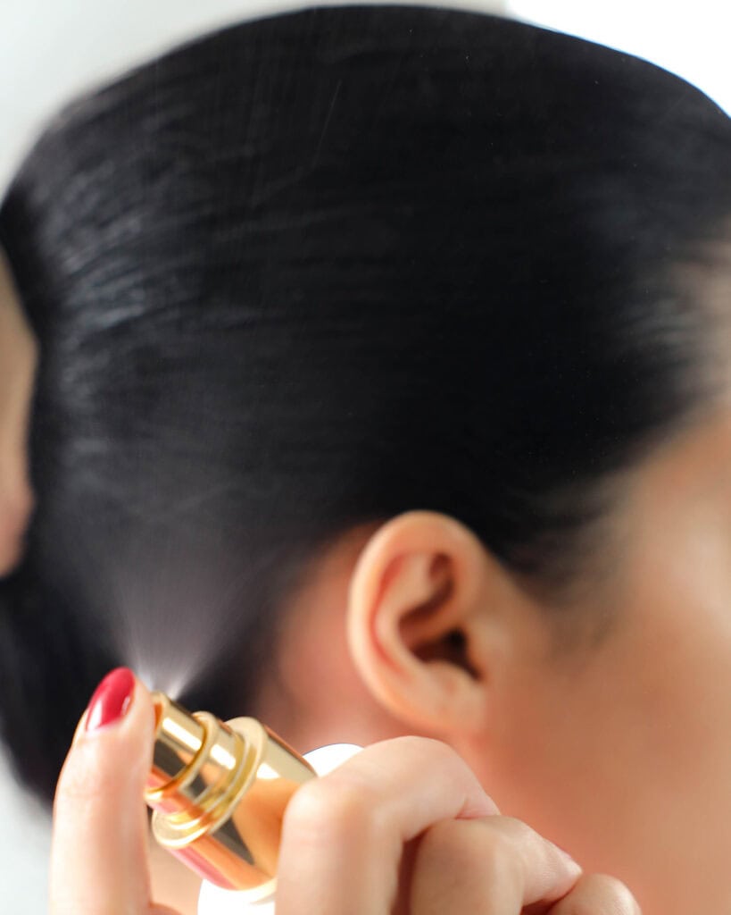 Hitzeschutz spray für Haare, schützt vor Hitze, für glänzendes Haar, professionell styling.